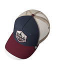 Gorra trucker deportiva unisex para hombre y mujer Born to Run Blue / Grey / Red