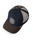 Gorra trucker deportiva unisex para hombre y mujer Born to Be Free Blue / Brown