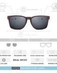 Gafas de Sol Polarizadas Free Spirit Wood Black 24 027 11 - Gafas de Sol Hombre - Gafas de Sol Mujer