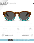 Mauricio Tortoise / Blau / Schwarz