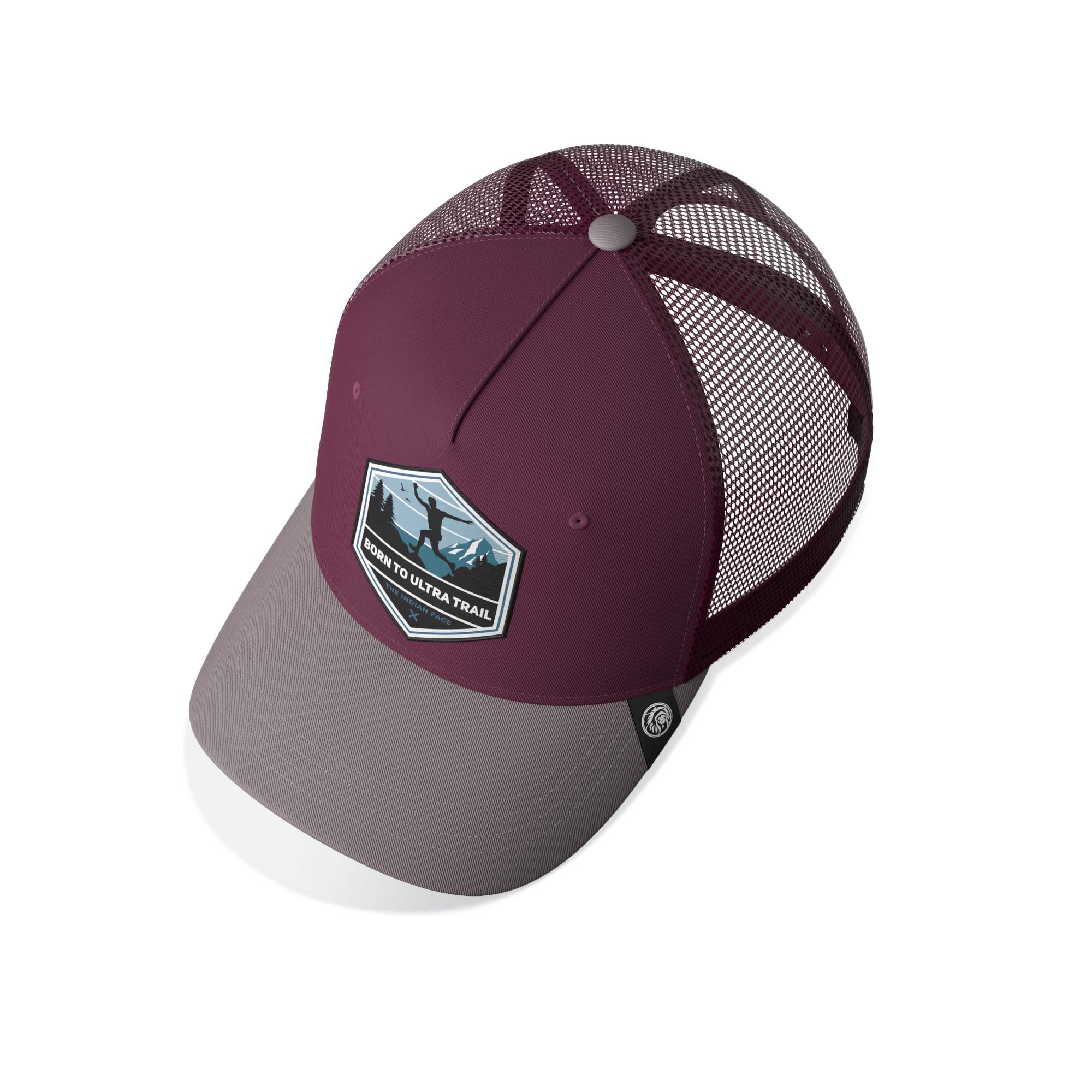 Gorra trucker deportiva unisex para hombre y mujer Born to Ultratrail Red / Grey