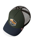 Gorra trucker deportiva unisex para hombre y mujer Born to Climb Green / Brown / Blue