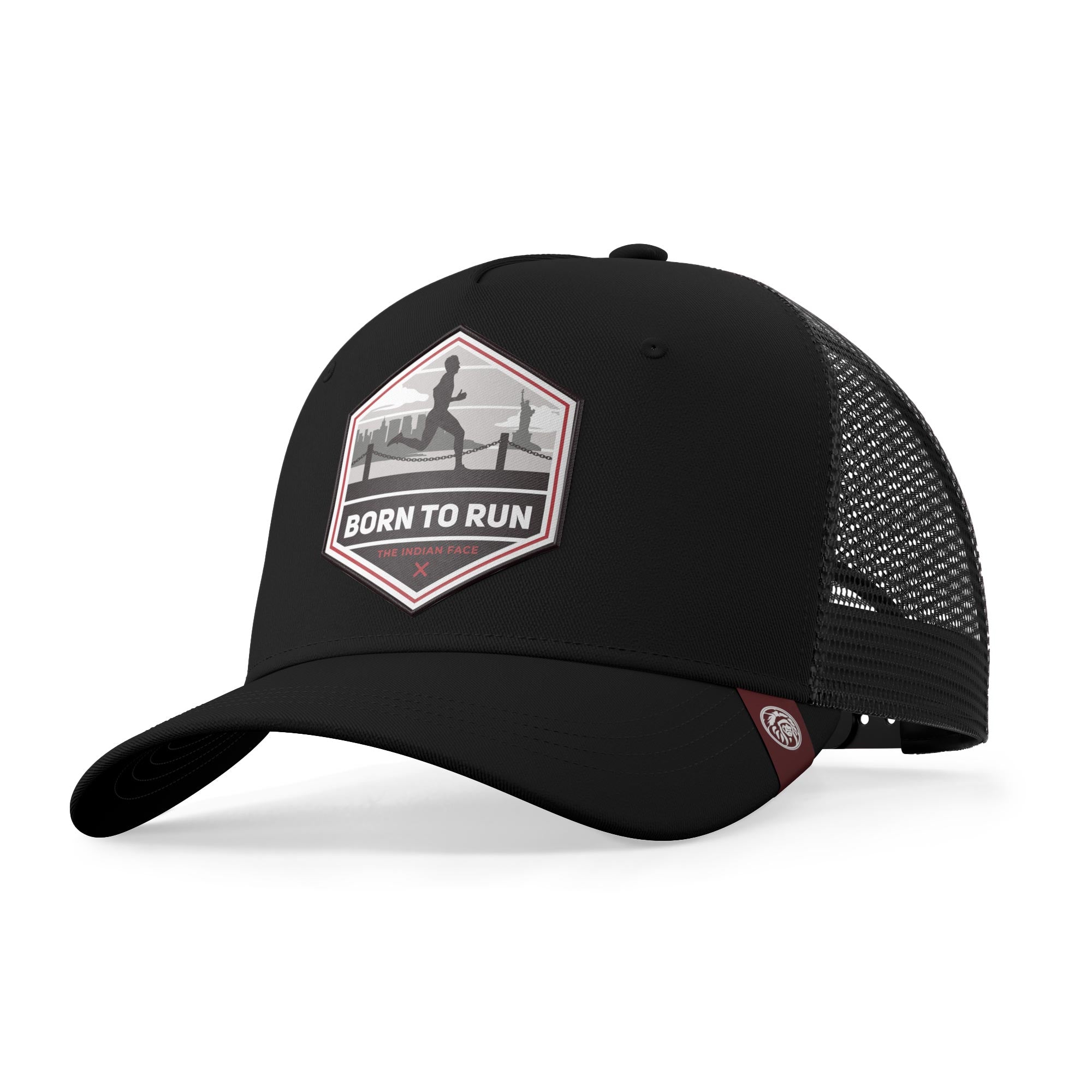 Gorra trucker deportiva unisex para hombre y mujer Born to Run Navy Blue