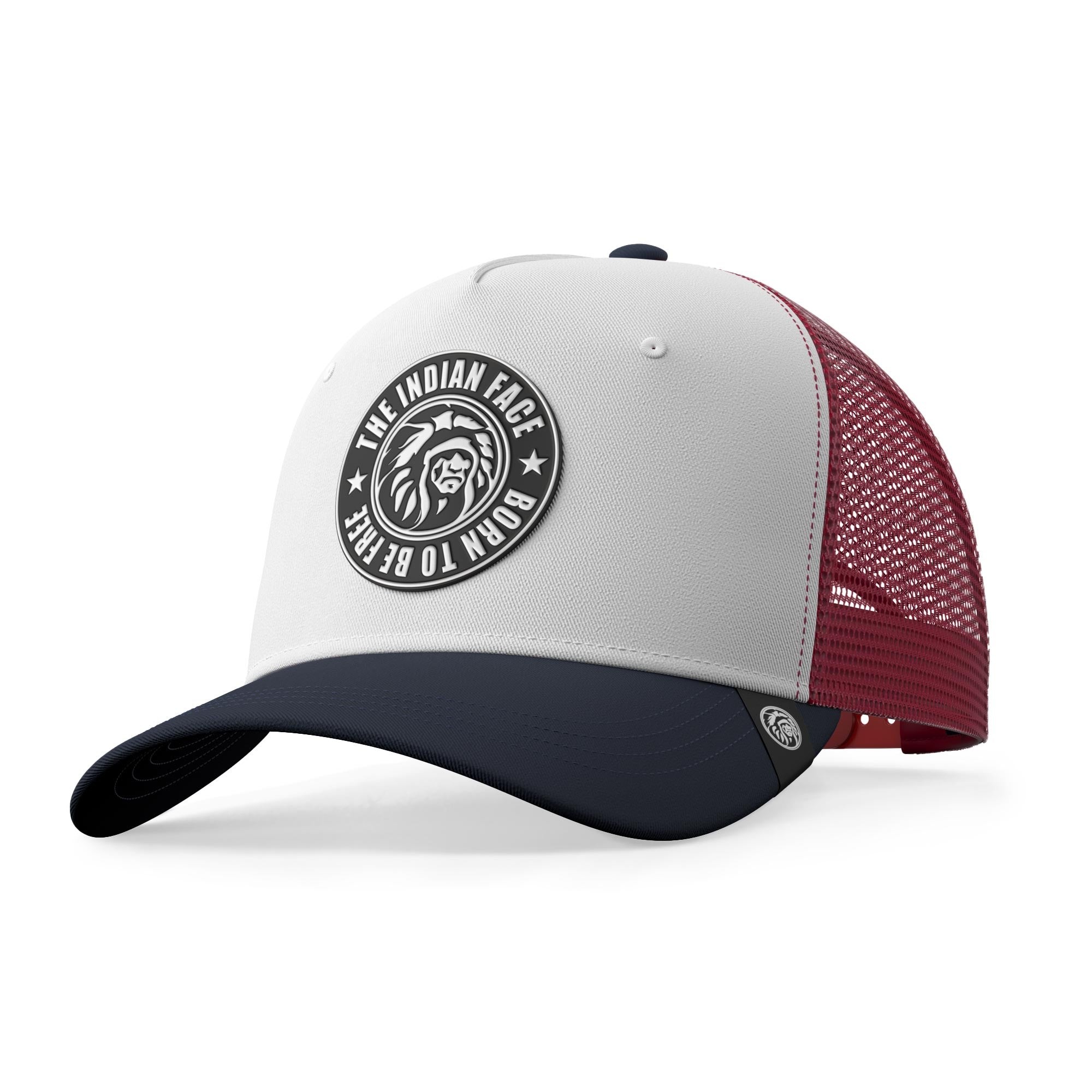 Gorra trucker deportiva unisex para hombre y mujer Born to Be Free White / Red / Blue
