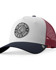 Gorra trucker deportiva unisex para hombre y mujer Born to Be Free White / Red / Blue
