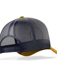 Gorra trucker deportiva unisex para hombre y mujer Born to Be Free Brown / Blue / Yellow