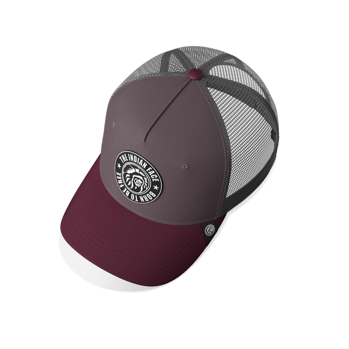 Gorra trucker deportiva unisex para hombre y mujer Born to Be Free Grey / Red