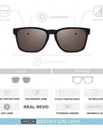 Gafas de Sol Polarizadas Free Spirit Black Brown 24 027 03 - Gafas de Sol Hombre - Gafas de Sol Mujer