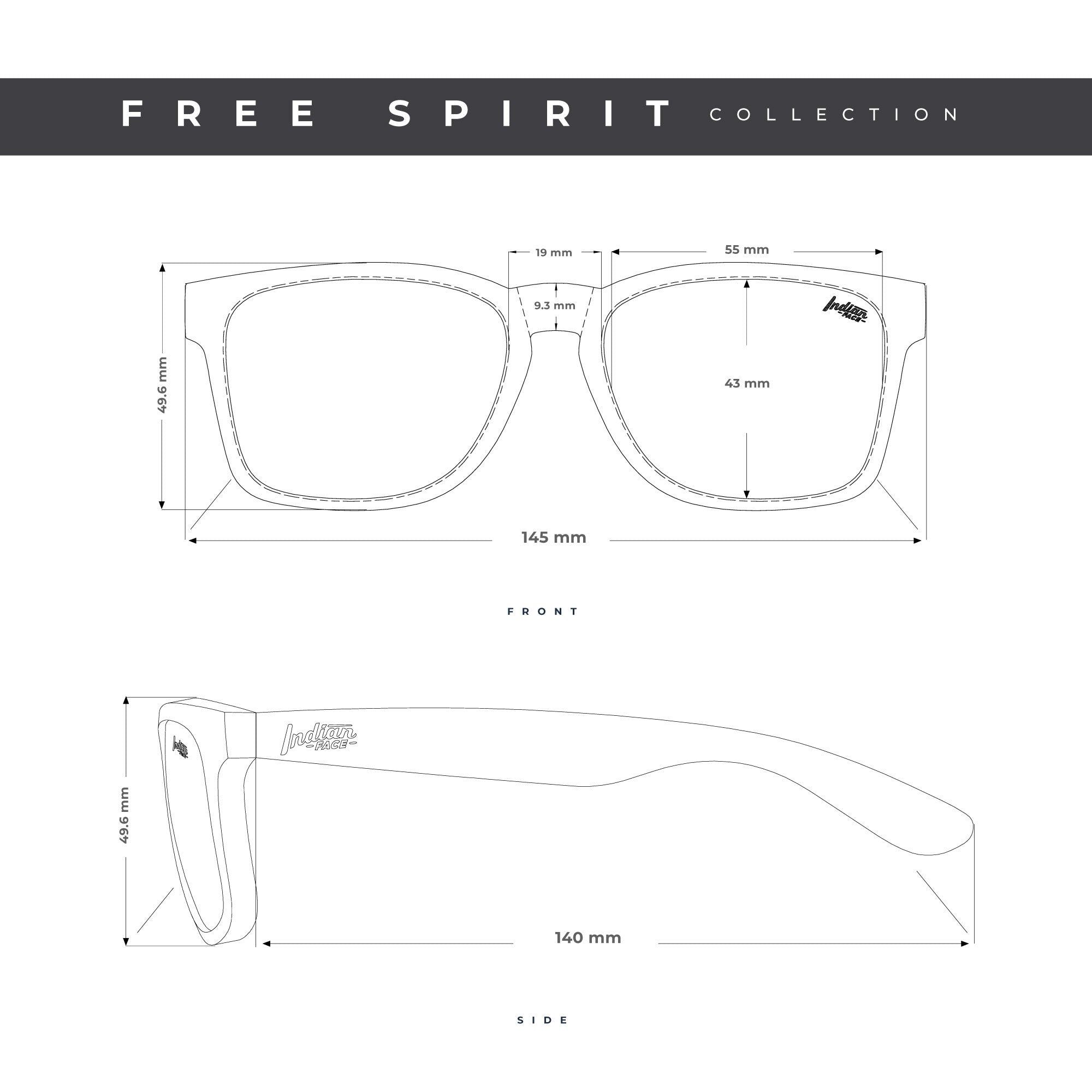 Gafas de Sol Polarizadas Free Spirit Wood Black 24 027 11 - Gafas de Sol Hombre - Gafas de Sol Mujer