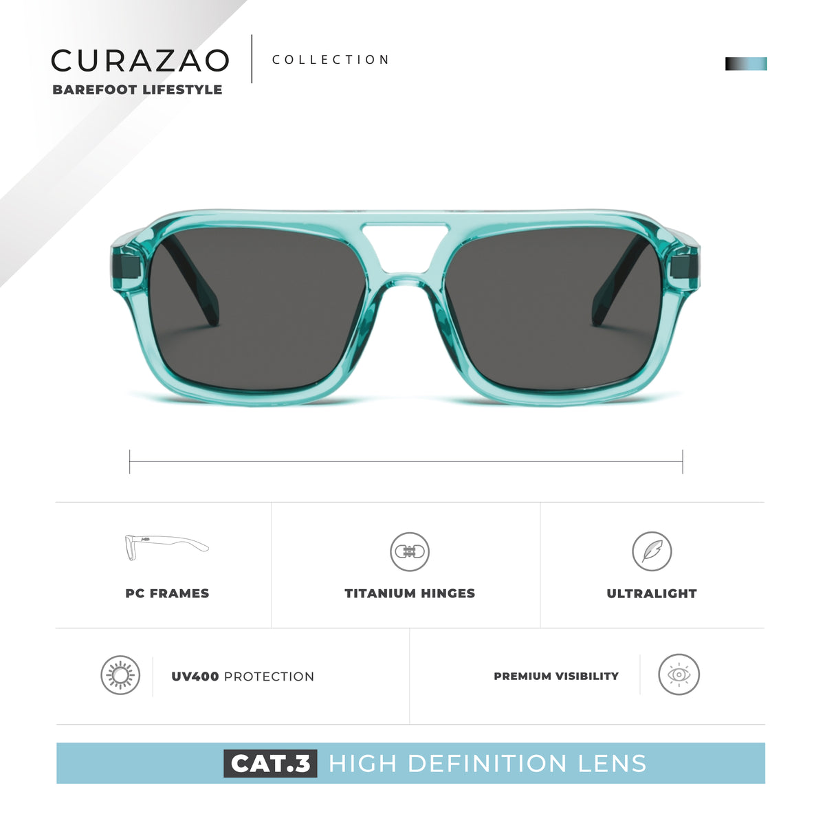 Curacao Blue / Black