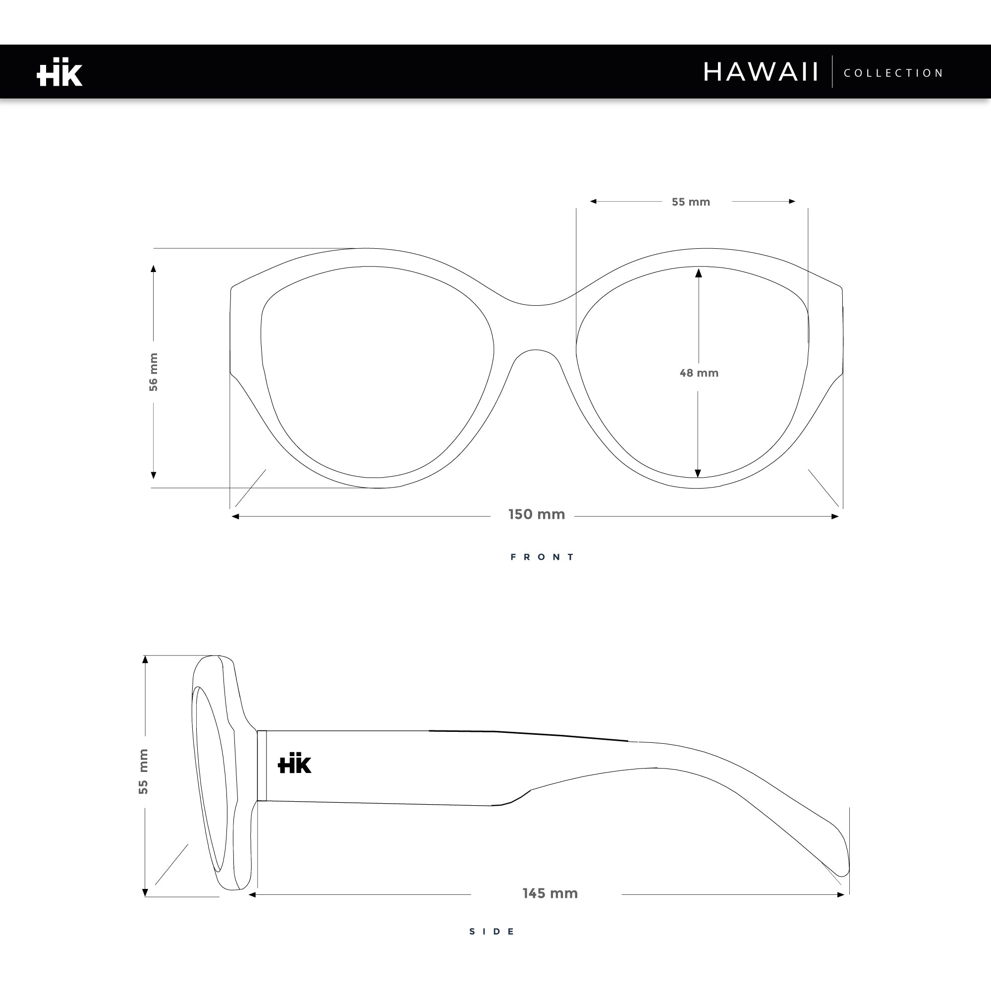 Hawaii weiß / schwarz