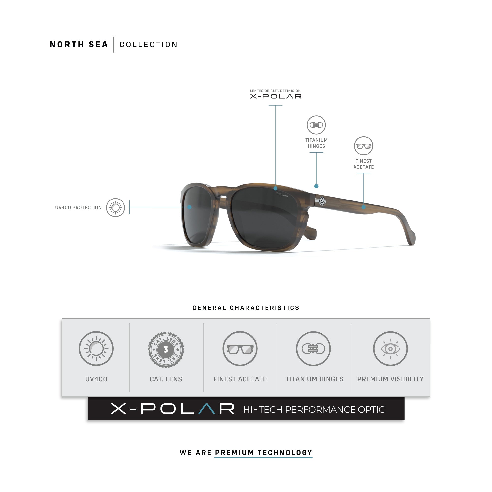 North Is Brown Tortoise / Black
