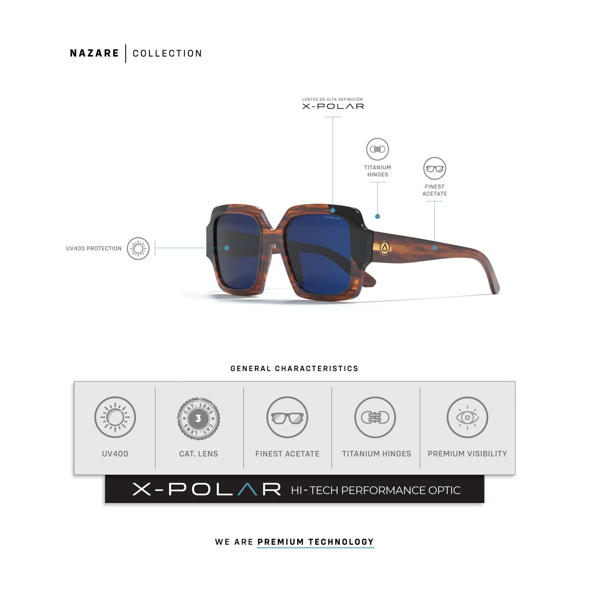 Nazare Black Tortoise / Blau